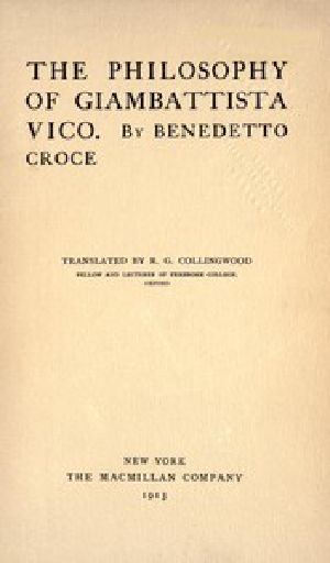 [Gutenberg 52814] • The Philosophy of Giambattista Vico